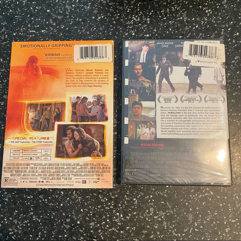 NWT’s Strangerland & Parkland DVD’s - Picture 2 of 2